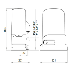 Motor cổng lùa Dea Rev24 230V 1400kg