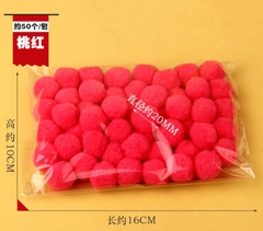 Quả bông len/nỉ mini (Pom Pom) nhiều màu sắc.