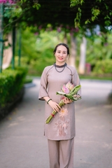 Bộ Lỡ Cổ Cao Vải Linen 229S