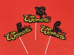 SET THẺ CHỮ WOMEN'SDAY ĐEN