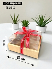Hộp Hoa Quả Nâu Size 25x25x13cm