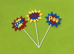 SET THẺ CHỮ POW BOOM DẠ