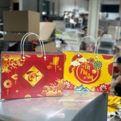Hộp Mica Vali Quà Tết Vàng