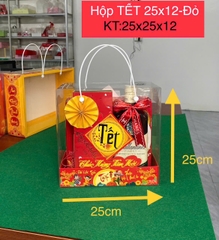 Hộp Tết Đỏ Size 25x12cm