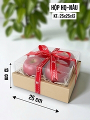 Hộp Hoa Quả Nâu Size 25x25x13cm