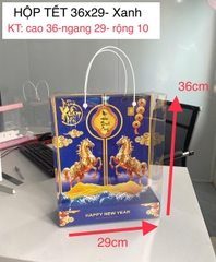 Hộp Quà Tết Song Mã Xanh