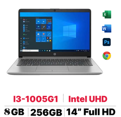 Laptop cũ [95%] HP 240 G8 (i3-1005G1 | 8GB DDR4 | SSD 256GB | 14 inch FHD | Bạc | W10SL)Tặng túi + Chuột + bàn di chuột * Bảo hành 03 tháng