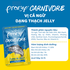 Pate Cho Mèo PRAMY CARNIVORE Vị Cá Ngừ Dạng Thạch Jelly 70g