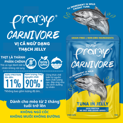 Pate Cho Mèo PRAMY CARNIVORE Vị Cá Ngừ Dạng Thạch Jelly 70g