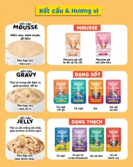Pate Cho Mèo PRAMY CARNIVORE Vị Gà Topping Tôm Dạng Thạch Jelly 70g