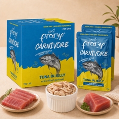 Pate Cho Mèo PRAMY CARNIVORE Vị Cá Ngừ Dạng Thạch Jelly 70g
