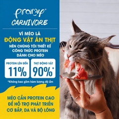 Pate Cho Mèo PRAMY CARNIVORE Vị Gà Topping Tôm Dạng Thạch Jelly 70g