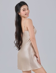 Đầm ngủ nữ màu da lụa satin mặc nhà