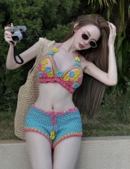 Bikini đi biển len móc dạng quần
