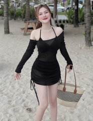 Đồ bơi nữ 3 mảnh màu đen