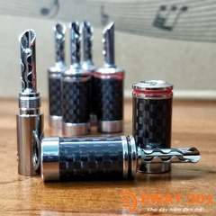 Giắc Bắp Chuối Carbon Đen Mạ Rhodium