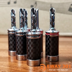 Giắc Bắp Chuối Carbon Đen Mạ Rhodium