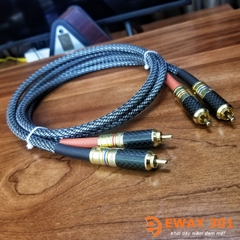 Dây AV Hitachi 4 Lõi Chống Nhiễu Mạ Bạc Jack Khóa Ren Thông Minh - Dài 1m