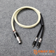 Dây Jack Canon Cái ra 2 AV/RCA WBT 888 - Dây Tín Hiệu Dùng Cho Loa SUB Điện