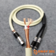 Dây Jack Canon Cái ra 2 AV/RCA WBT 888 - Dây Tín Hiệu Dùng Cho Loa SUB Điện