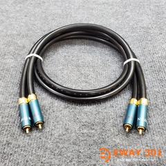 Dây Tín Hiệu 2 AV/RCA ra 2 AV/RCA ORTOFON Dây Đen 10 Lớp Bảo Vệ Chống Nhiễu