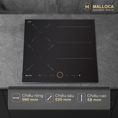 Bếp từ 3 vùng nấu 59CM Malloca MI593ES - Ảnh nhỏ 2