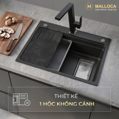 Chậu Rửa Chén 1 hố Inox 304 Malloca VOLCANIC MS7750GR - Ảnh nhỏ 3