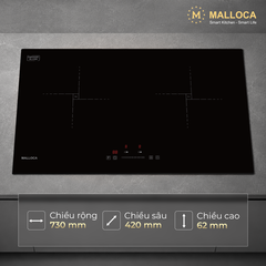 Bếp từ 2 vùng nấu 73cm Malloca MIH732ECO - Ảnh nhỏ 2