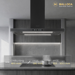 Máy hút mùi đảo 90cm Malloca MH9058 - Ảnh nhỏ 3
