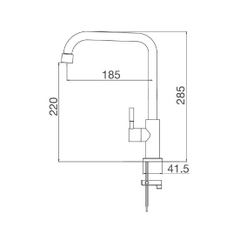 Vòi rửa chén 1 nguồn nước lạnh inox 304 Malloca K-115 XFIT - Ảnh nhỏ 3