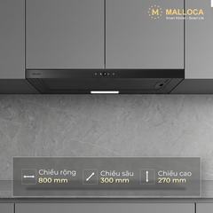 Máy hút mùi âm tủ Malloca MH800TC - Ảnh nhỏ 3
