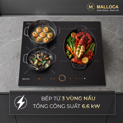 Bếp từ 3 vùng nấu 59CM Malloca MI593ES - Ảnh nhỏ 4