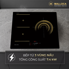 Bếp từ 3 vùng nấu 59cm Flexzone Malloca MI593FZ - Ảnh nhỏ 5