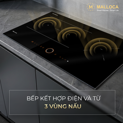 Bếp từ kết hợp hồng ngoại 3 vùng nấu 80cm Malloca MIR9021ES - Ảnh nhỏ 5