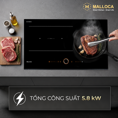 Bếp từ kết hợp hồng ngoại 3 vùng nấu 80cm Malloca MIR9021ES - Ảnh nhỏ 6