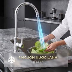 Vòi rửa chén lạnh mạ Chrome Malloca K3102CBA - Ảnh nhỏ 5