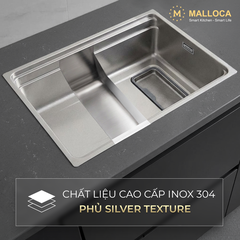 Chậu rửa chén 1 hố Inox 304 Malloca SILVER MS7743SI - Ảnh nhỏ 6