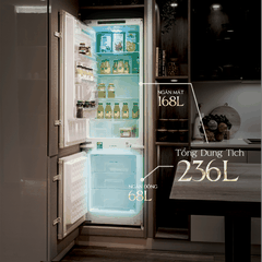 Tủ lạnh âm tủ 54cm 246L Malloca MF243EBI - Ảnh nhỏ 3