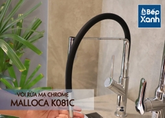 Vòi rửa chén nóng lạnh Malloca K081C / Đồng thau mạ chrome, dây Silicone - Ảnh nhỏ 12