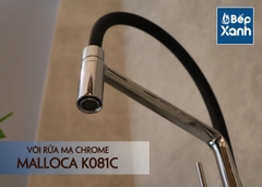 Vòi rửa chén nóng lạnh Malloca K081C / Đồng thau mạ chrome, dây Silicone - Ảnh nhỏ 14