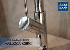 Vòi rửa chén nóng lạnh Malloca K081C / Đồng thau mạ chrome, dây Silicone - Ảnh nhỏ 5