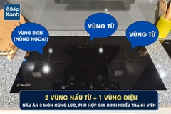 Bếp điện từ 3 vùng nấu Malloca MH 03IR N / Bếp 2 từ 1 điện, kính Eurokera chấm bi - Ảnh nhỏ 7