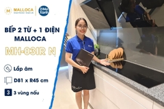 Bếp điện từ 3 vùng nấu Malloca MH 03IR N / Bếp 2 từ 1 điện, kính Eurokera chấm bi - Ảnh nhỏ 4