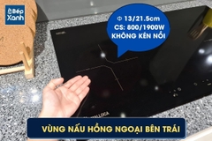Bếp điện từ 3 vùng nấu Malloca MH 03IR N / Bếp 2 từ 1 điện, kính Eurokera chấm bi - Ảnh nhỏ 10