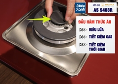 Bếp gas âm 3 vùng nấu MALLOCA AS 9403R/ Màu đỏ - Ảnh nhỏ 6