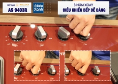 Bếp gas âm 3 vùng nấu MALLOCA AS 9403R/ Màu đỏ - Ảnh nhỏ 7