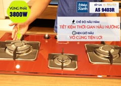 Bếp gas âm 3 vùng nấu MALLOCA AS 9403R/ Màu đỏ - Ảnh nhỏ 17