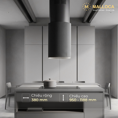 Máy hút mùi đảo 38cm Malloca MonoBlack K382B - Ảnh nhỏ 4