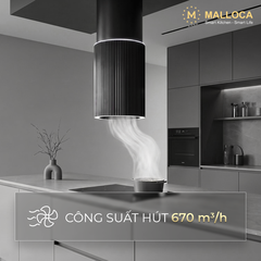 Máy hút mùi đảo 38cm Malloca MonoBlack K382B - Ảnh nhỏ 2