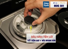 Bếp kính âm Malloca 1 gas dạng domino MDG 301 - Ảnh nhỏ 8